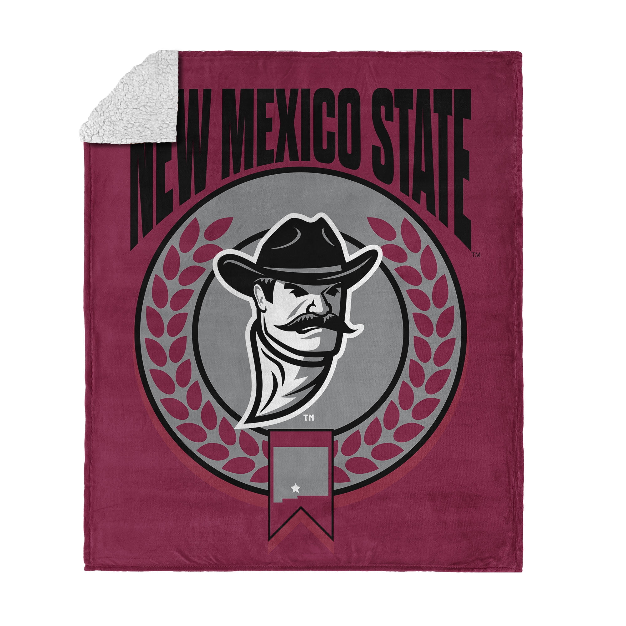 New Mexico State NCAA Apex Silk Touch Sherpa Throw 50x60 inches