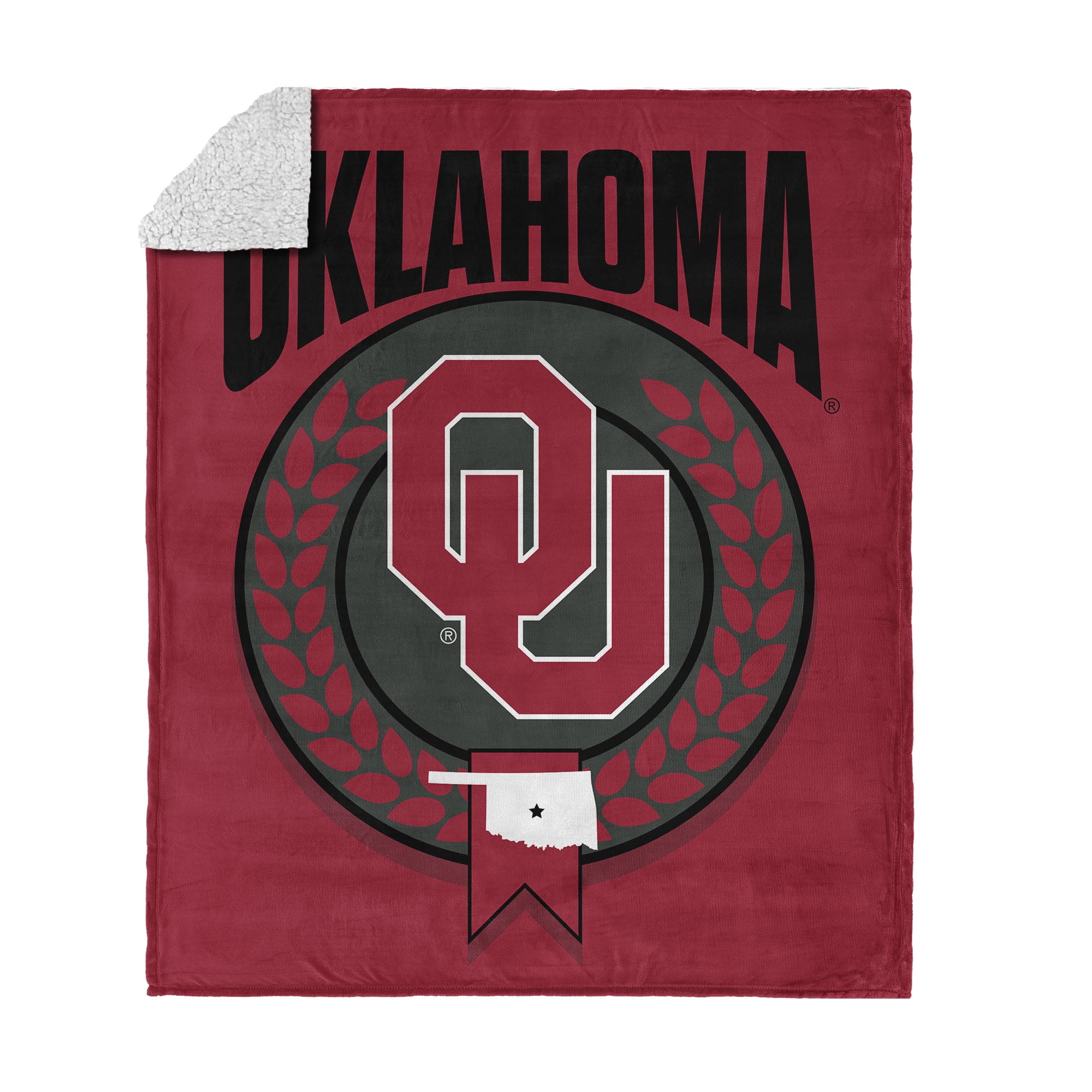 Oklahoma NCAA Apex Silk Touch Sherpa Throw 50x60 inches