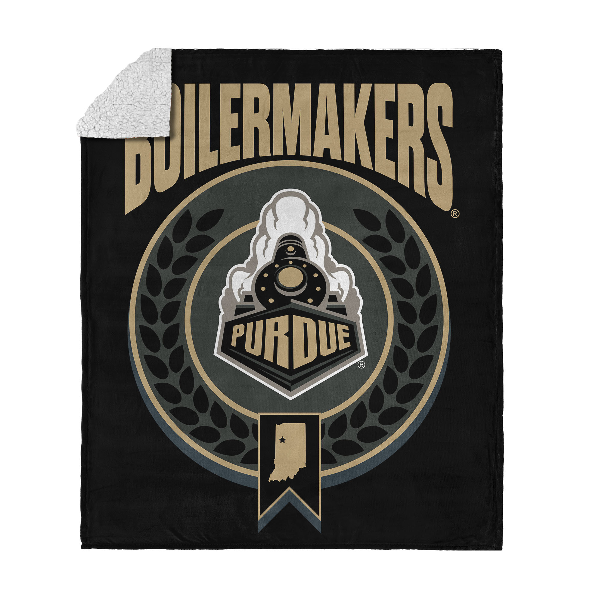 Purdue NCAA Apex Silk Touch Sherpa Throw 50x60 inches