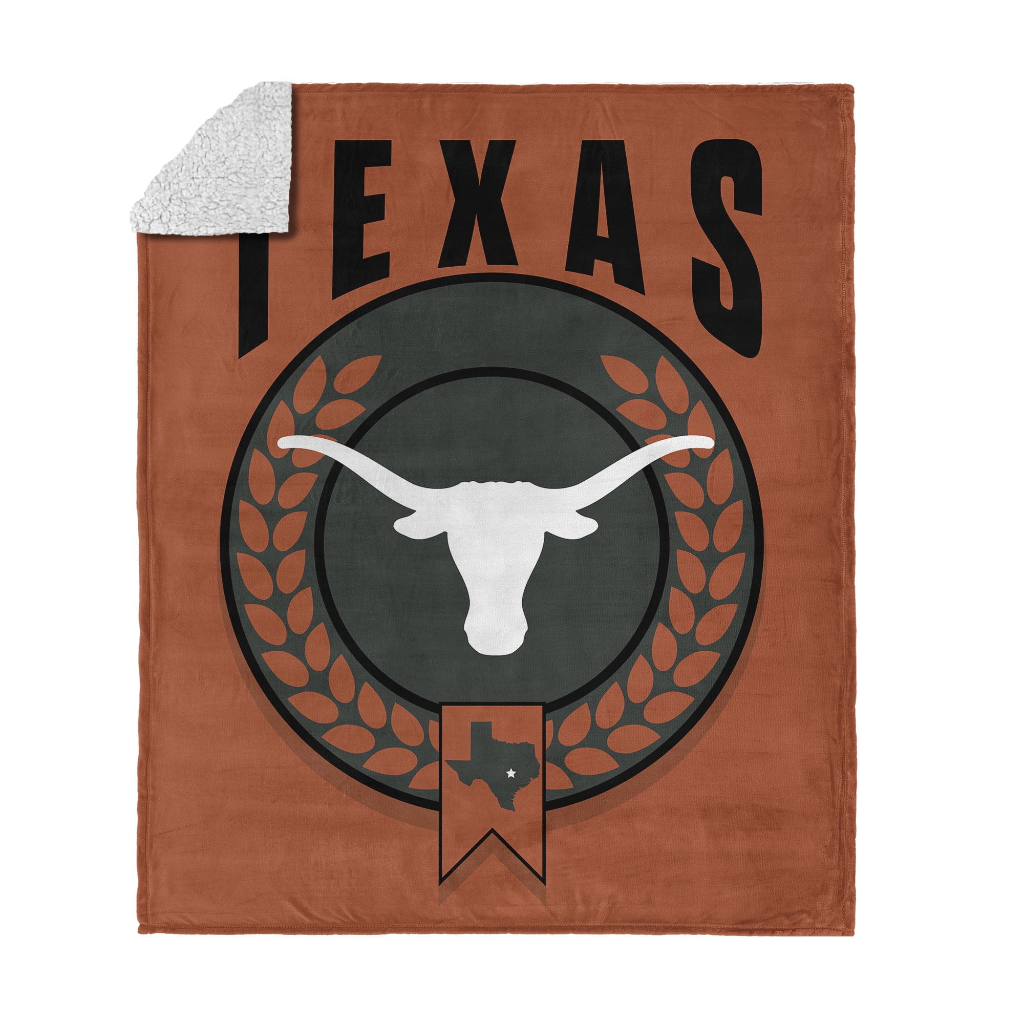 Texas NCAA Apex Silk Touch Sherpa Throw 50x60 inches