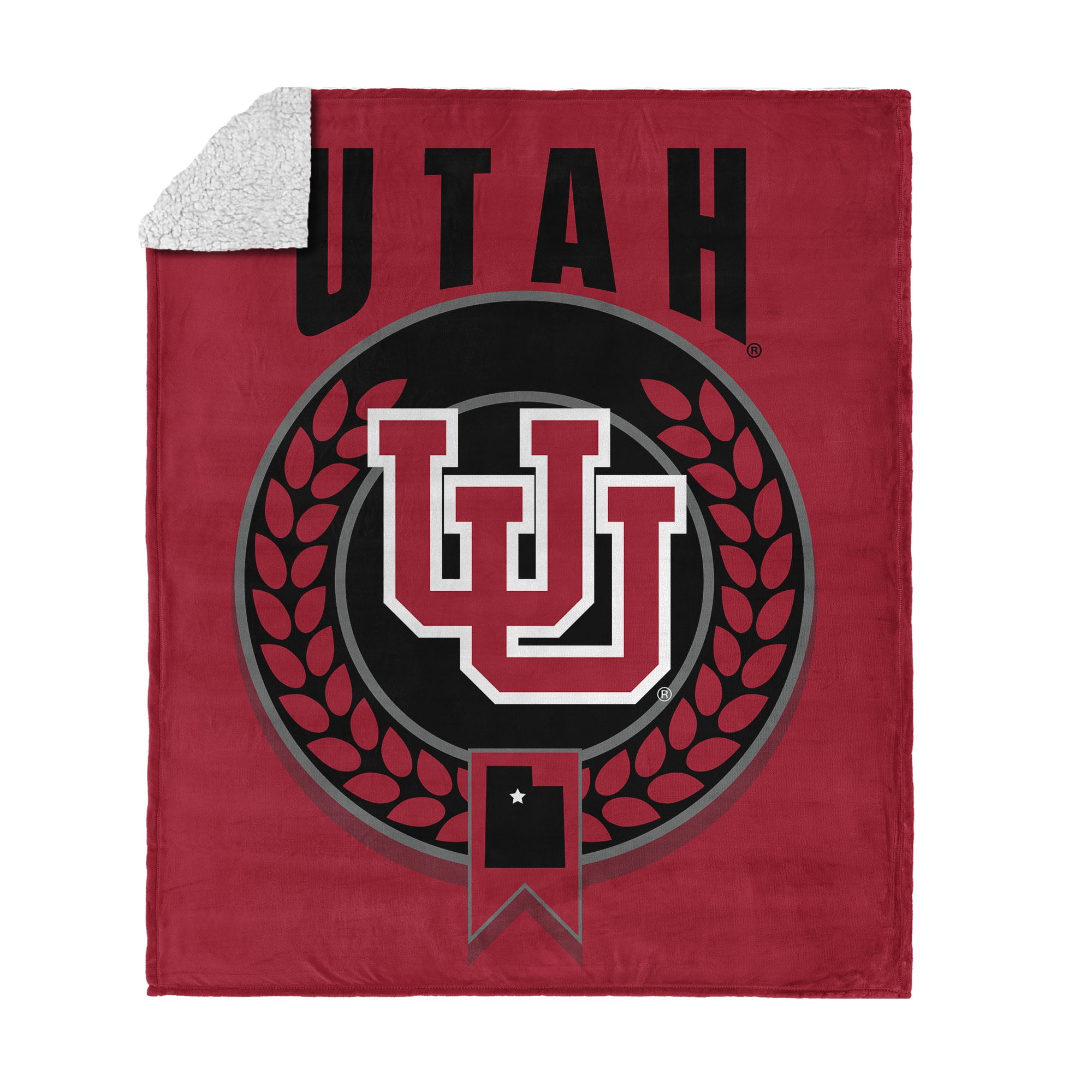 Utah NCAA Apex Silk Touch Sherpa Throw 50x60 inches
