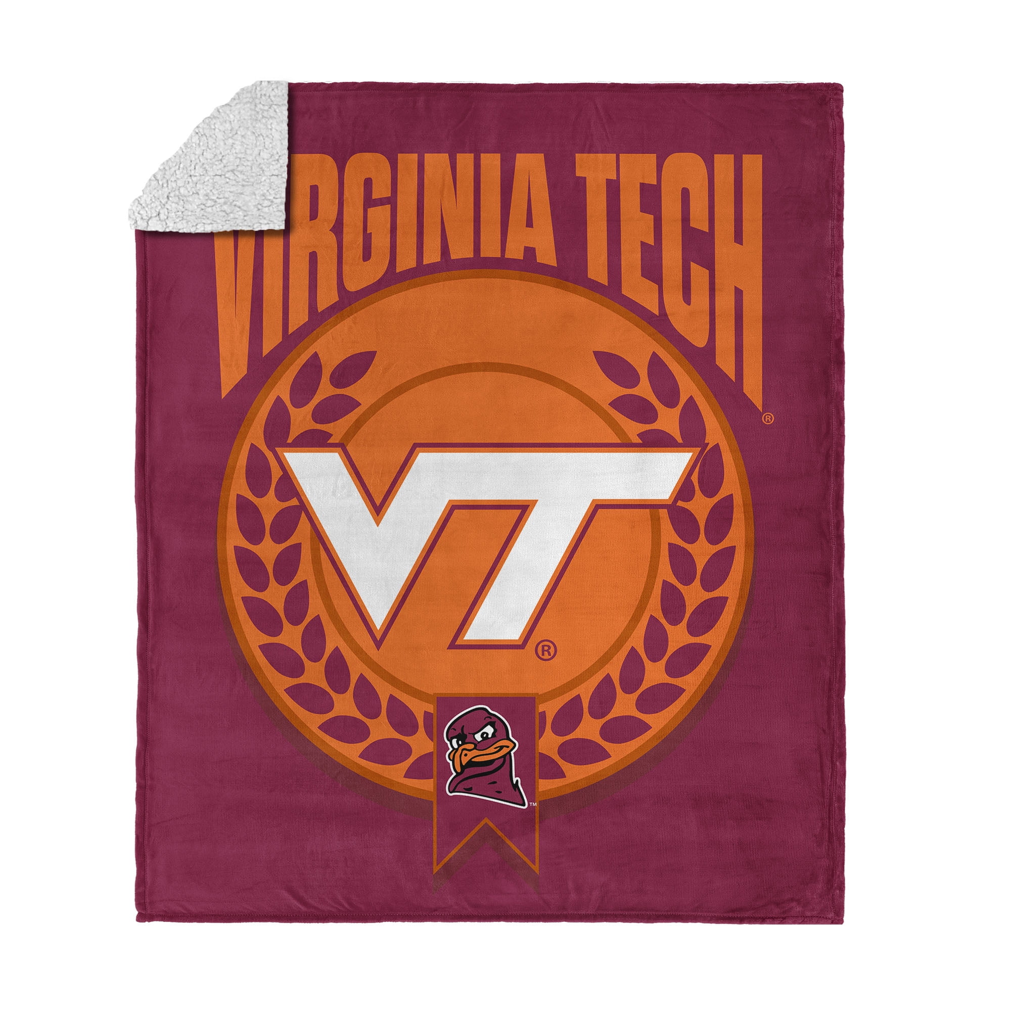 Virginia Tech NCAA Apex Silk Touch Sherpa Throw 50x60 inches