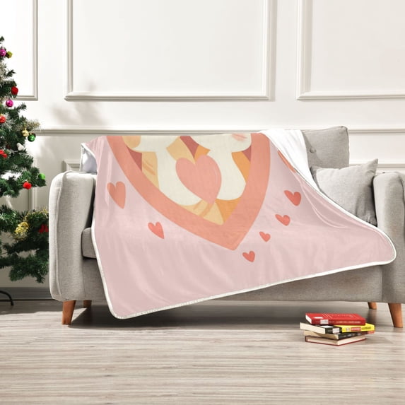50x60 inch Crystal Fleece & Arctic Fleece Blanket Soft Bed Throws for Home or Camping Cartoon Cat and Dog