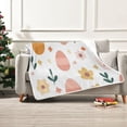 thumbnail image 1 of 50x60 inch Crystal Fleece & Arctic Fleece Blanket Soft Bed Throws for Home or Camping Cute Easter Eggs and Floral, 1 of 7