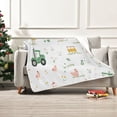 thumbnail image 1 of 50x60 inch Crystal Fleece & Arctic Fleece Blanket Soft Bed Throws for Home or Camping Cute Farmyard Pattern, 1 of 7