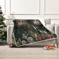 thumbnail image 1 of 50x60 inch Crystal Fleece & Arctic Fleece Blanket Soft Bed Throws for Home or Camping Wreath and Bald Eagle, 1 of 7