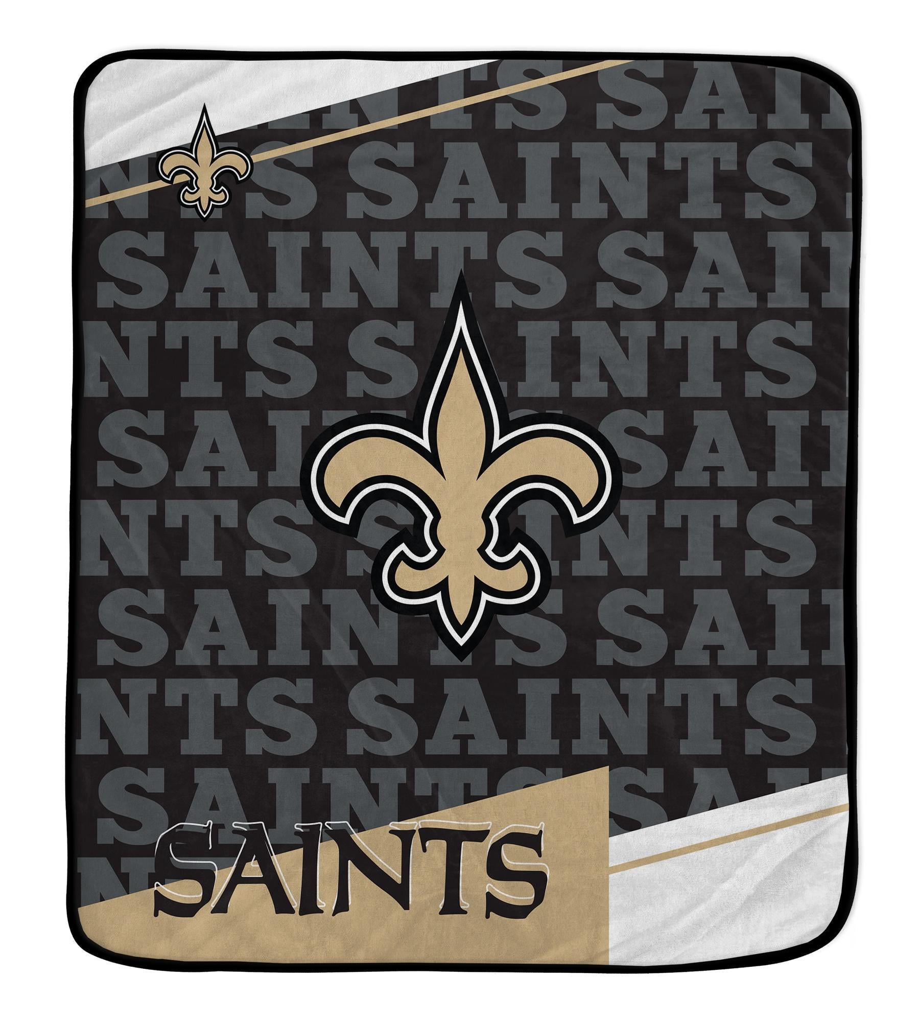 50x60 inch Ultra Soft Tailgate Throw Team Color NEW ORLEANS SAINTS