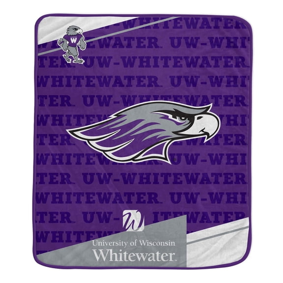 50x60 inch Ultra Soft Tailgate Throw Team Color WISCONSIN WHITEWATER