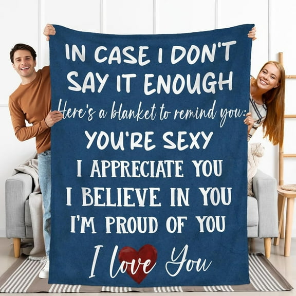 50x60in Anniversary Wedding Gifts for Women - I Love You More Soft Fleece Throw Blanket - Birthday Gifts for Girlfriend Boyfriend Him Her, Wife Husband Gift Ideas, Couple Blanket