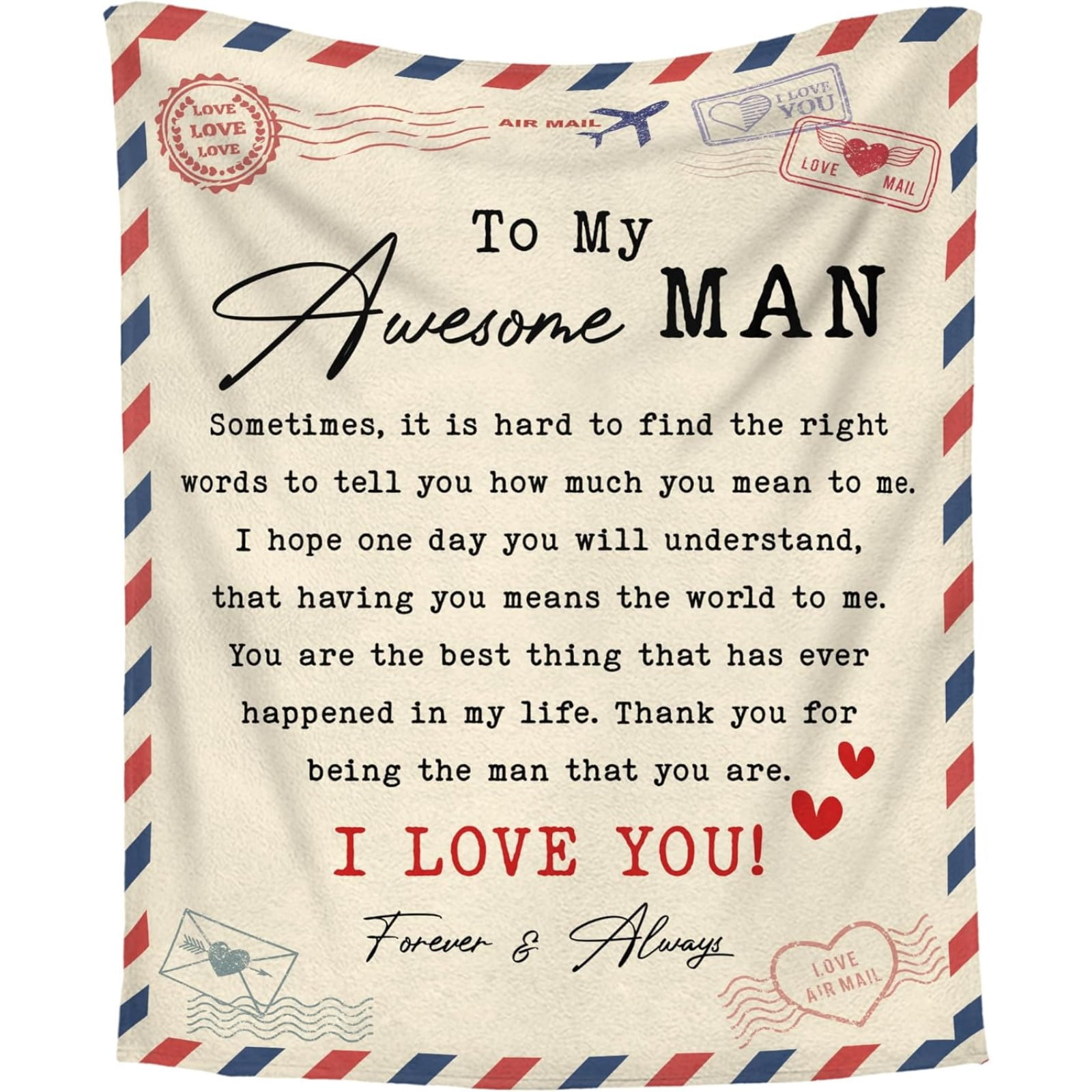 50x60in Anniversary Wedding Gifts for Women - I Love You More Soft Fleece Throw Blanket - Birthday Gifts for Girlfriend Boyfriend Him Her, Wife Husband Gift Ideas, Couple Blanket