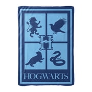 Harry Potter Throw Blanket 50x70 – Hogwarts House Mascots Cozy Throw, Soft Feather Yarn, Official Wizarding World Gift