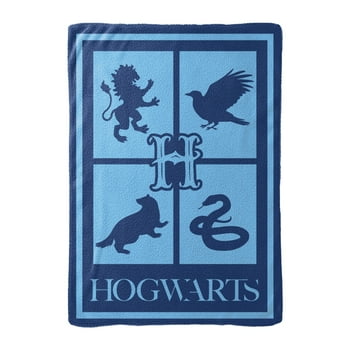 Harry Potter Quadrant Hogwarts Feather Yarn Throw, 50x70 inches