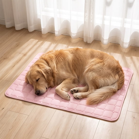 50x70cm Pet Cooling Mat for Dogs Cats - Ice Silk Chilling Pad for Hot Weather Heat Relief - Double Use Cool Sleeping Bed for Summer and Winter