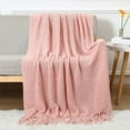 thumbnail image 1 of 50x72in Four Season Knitted Blanket - Lightweight Breathable Indoor/Outdoor Throw for Picnic Bed Sofa Car Travel, Machine Washable Giftable Blanket (1.28lb)​, 1 of 6