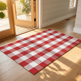 thumbnail image 1 of 50x80cm Plaid Doormat for Front Door - Handwoven Cotton Blend Entryway Mat Washable Rug for Porch Home Decor Indoor Outdoor Use, 1 of 6