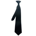50x8cm Mens Uniform Solid Black Color Imitation Silk ClipOn PreTied