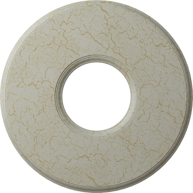 51 1/8"OD x 19 7/8"ID x 2"P Deco Ceiling Medallion (Fits Canopies up to 19 7/8"), Hand-Painted Pot of Cream Crackle