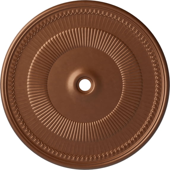 51 1/8"OD x 3 5/8"ID x 1 1/2"P Nevio Ceiling Medallion (Fits Canopies up to 4 3/4"), Hand-Painted Polished Copper