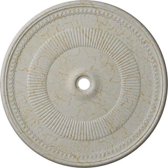 51 1/8"OD x 3 5/8"ID x 1 1/2"P Nevio Ceiling Medallion (Fits Canopies up to 4 3/4"), Hand-Painted Pot of Cream Crackle