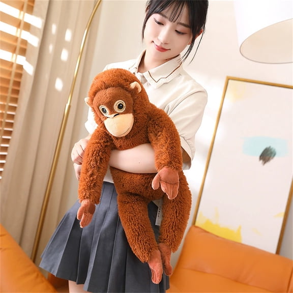 51.1" Cartoon Gorillas Plush Dolls Stuffed Monkey with Long Arm Plush Toy for Adults Home Bedroom Decoration