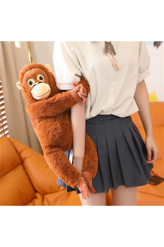 51.1" Monkey Plush - Orangutan Plush Toy with Long Arm,Soft Stuffed Animal Gift for Women Men,Cute Jungle Home Decor Birthday Present