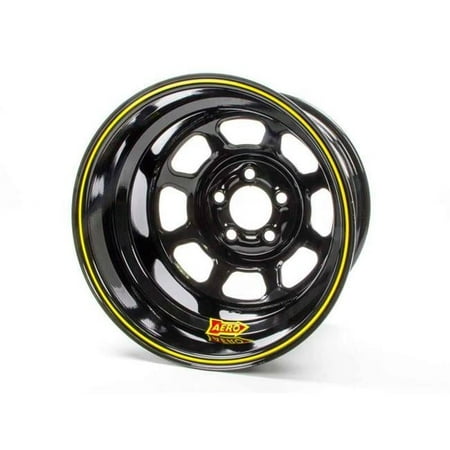 51-105050-RF 51-Series Spun Formed Wheel - Black - 15 x 10 in. - 5 in. Backspace - 5 x 5 in. Bolt Pattern