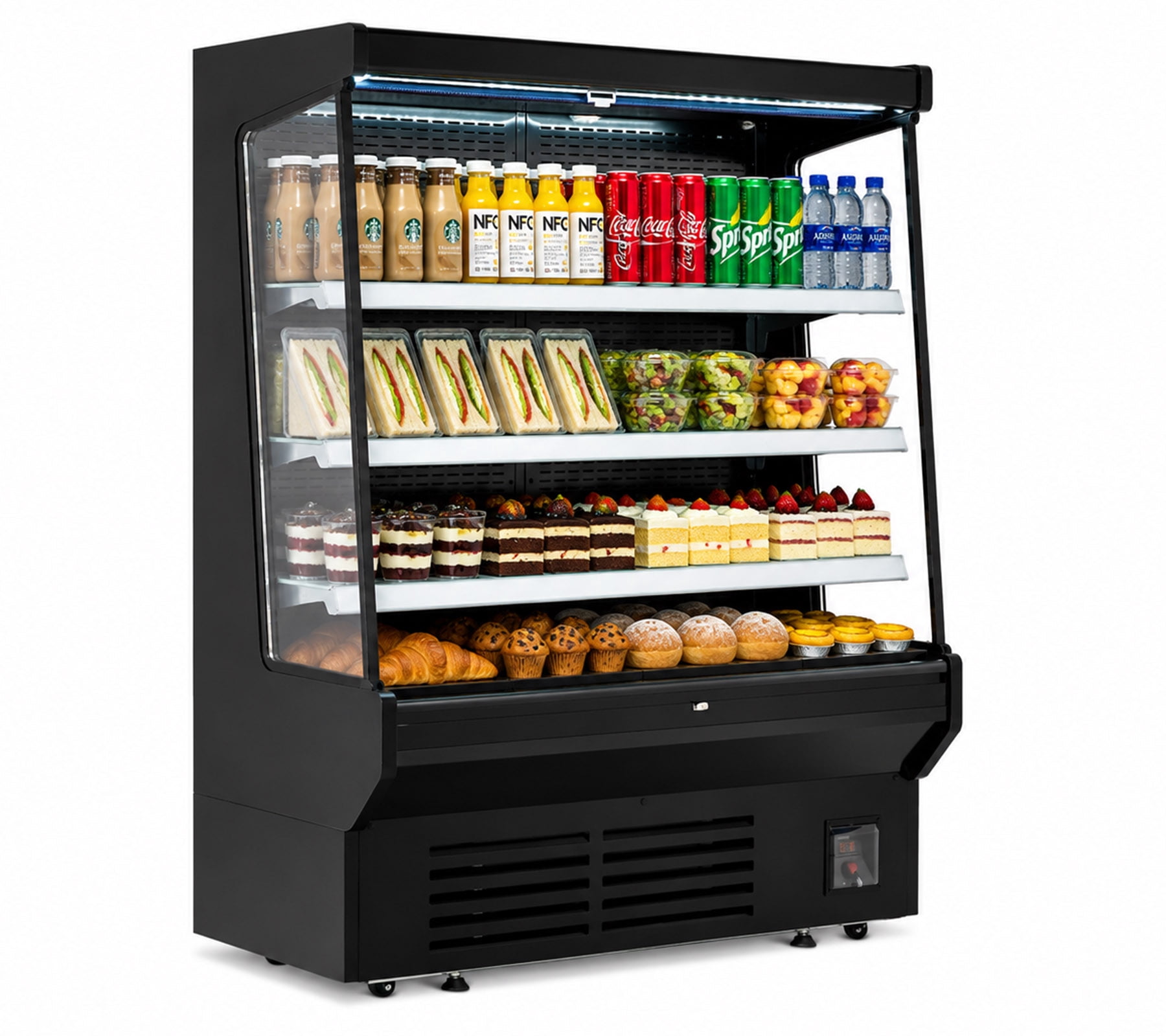 51" 15.7 cu. ft Open Air Display Case Refrigerator, Commercial Grab & Go Refrigerated Merchandiser