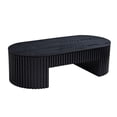thumbnail image 1 of 51.18'' Oval Wood Coffee Table With Drawer  Mid Century Modern Coffee Table Unique Coffee Table for Living Room Furniture, Tea Table OAK, 1 of 11