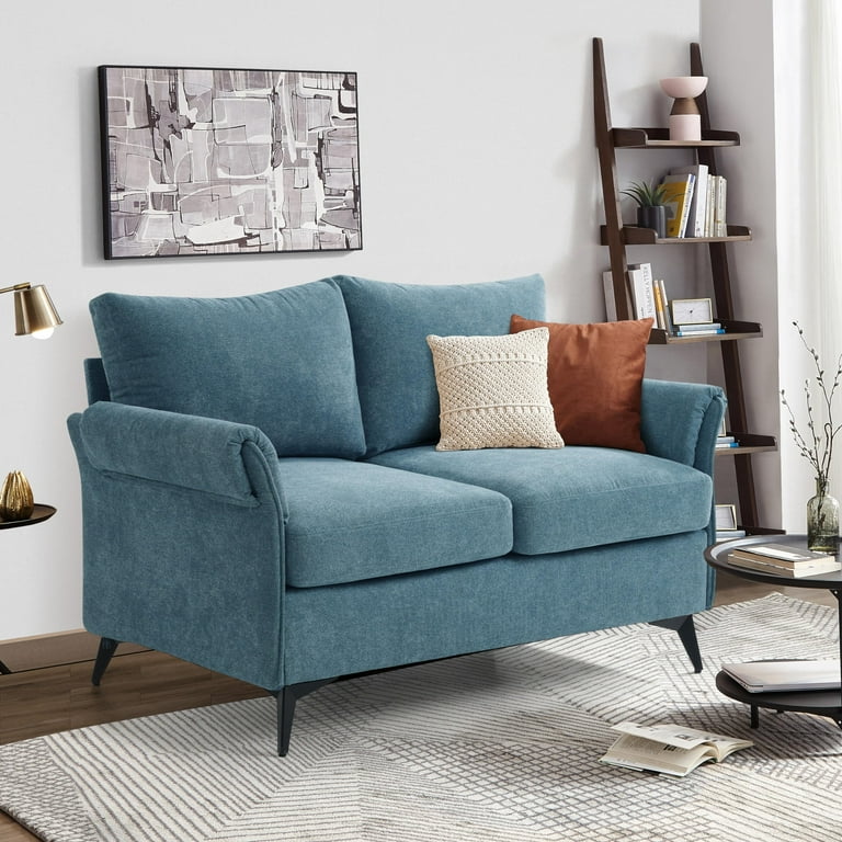 51.18 Small Sofa Couch 2 Seater Fabric Loveseat Modern Sofas Couches for Living Room High Density Padding Cotton is Soft and Comfortable Removable Backrest for Easy Cleaning Walmart