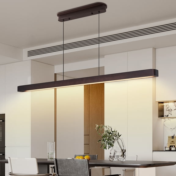 51.2*2.4*1.9 in Modern Wooden Lights for Kitchen Ceiling Hanging for Restaurants, Nordic minimalist style