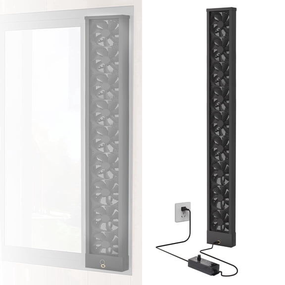 51.2-53.1 Inch Vertical Window Exhaust Fan for Sliding Windows – Attach Firmly to Window Top and Bottom Frames Tool-Free Installation with Variable Speeds for Extra Large Spaces, Garages, or Hot Area