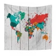 thumbnail image 1 of 51.2*59" Vintage World Map Wall Tapestries Hanging Hippie Tapestry Bedspread Mat, 1 of 7