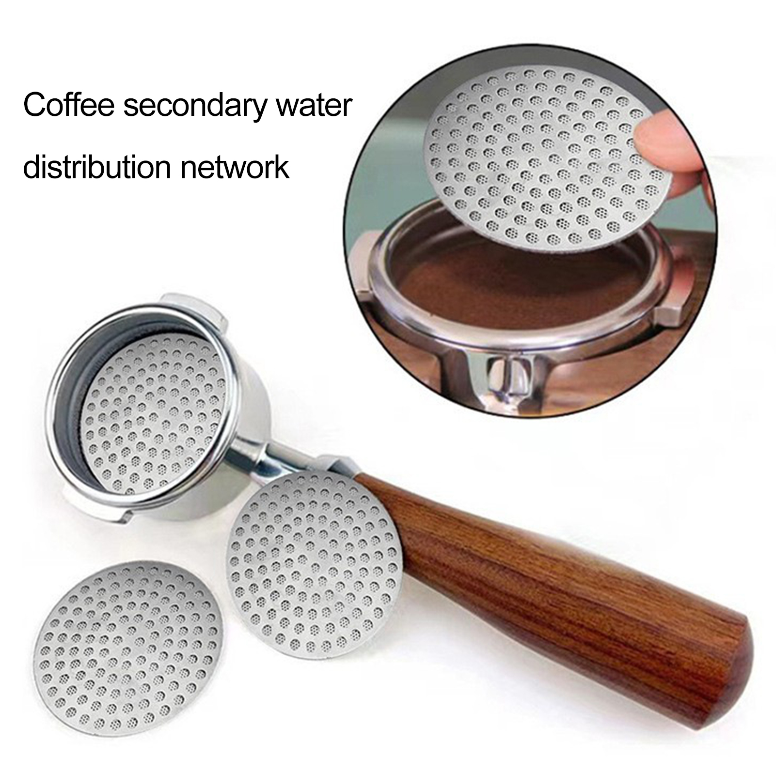 51/53.5/58.5mm Puck Screen 1.7mm Thickness Double Layer Reusable Coffee ...
