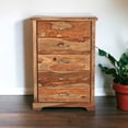 thumbnail image 1 of 51" Brown Solid Wood Live Edge Five Drawer Standard Chest, 1 of 4