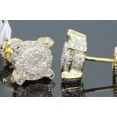 thumbnail image 1 of .51 CARAT STERLING SILVER MENS WOMENS 9 mm 100% REAL DIAMONDS EARRINGS STUDS, 1 of 1