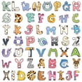 thumbnail image 1 of 51 Cute Zoo-Themed Letter Stickers, Cartoon Animal Alphabet Stickers For Backpacks Decor, Refrigerator & Stationery Crafts, 1 of 5