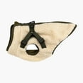 thumbnail image 1 of 51 Degrees North Jules Jacket for Dogs, Sherpa Fleece, Water-Resistant Lining, Free-Moving Harness, Pocket, For Changing Weather Conditions, Comfort, Style & Function, Beige/Olive, 32 cm (12.6 in.), 1 of 4