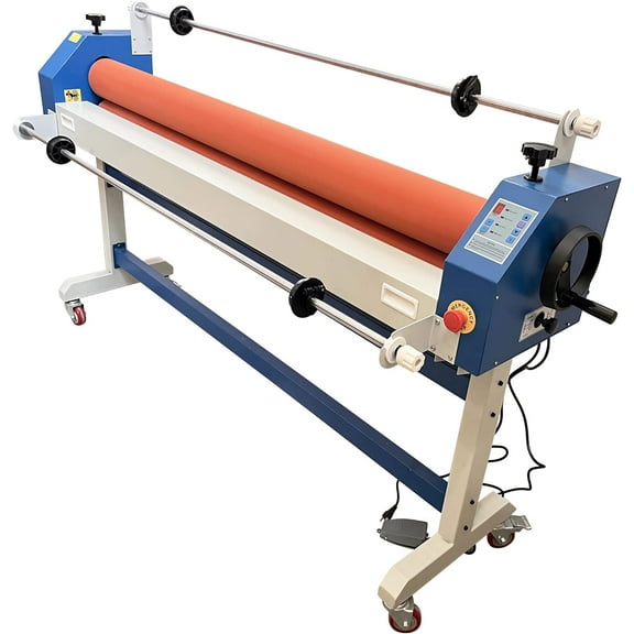 51" Electric/Manual Cold Roll Laminator Cold Laminating Machine with Film Release Rod for Office Photo Laminating