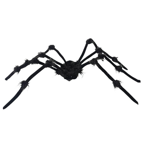 51" Giant Lighted Halloween Spider Decor - Scary Hairy LED Spider with Glowing Eyes for Yard, Porch, Haunted House & Indoor Party Halloween Decorations