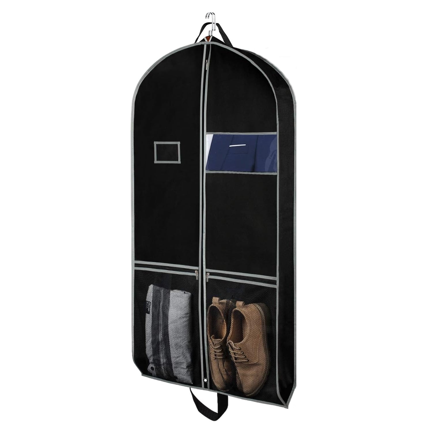51" Heavy Duty Garment Bags for Travel, Gusseted Suit Bags for Closet