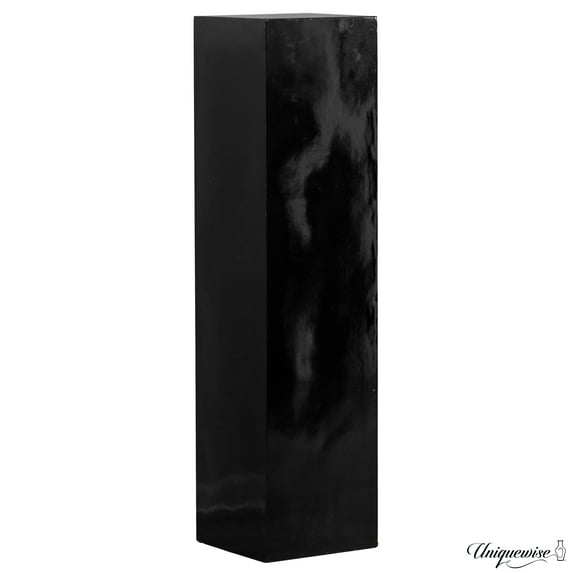 51-Inch Black Fiberglass Pedestal Backdrop Stand - Stylish Flower or Cake Holder for Weddings, Baby Showers, Bridal Showers, Engagement Parties, Birthdays, or as a Display Cube Rack for All Events