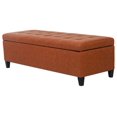 Stool 8 Inch 51 Inch Faux Leather Storage Ottoman, Tufted Rectangular Foot Rest ...
