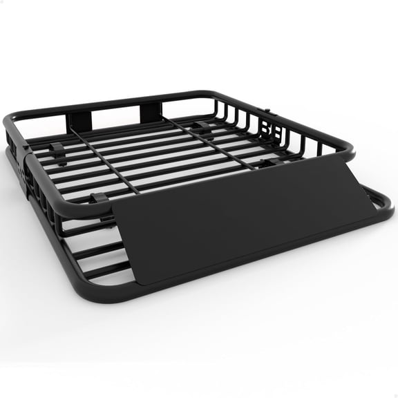 51 Inx36 In Roof Cargo Basket 200 lb Rooftop Cargo Carrier for SUV Truck RV Crossbar Mount Black