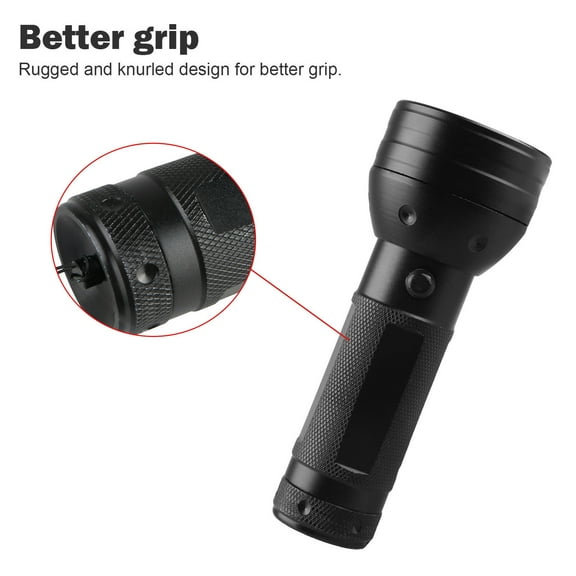 51 LED 395nm UV Flashlight Black Light, Ultraviolet Handheld Flashlight Detector for Pet Urine Stain, Dry Stains and Bed Bug, Inspection Torch Light,Black