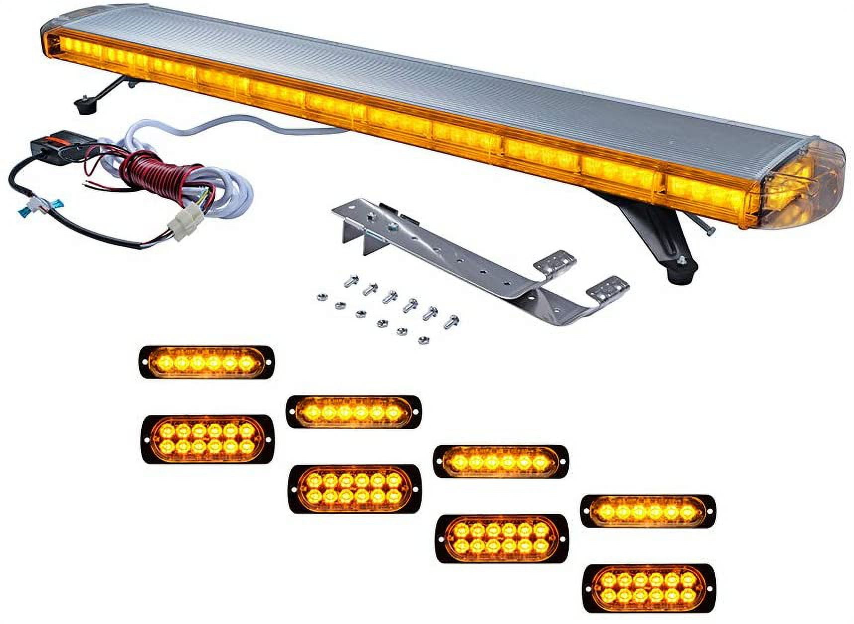 51" LED Light Bar Car Tow Truck Emergency Warning Beacon Plow Fog