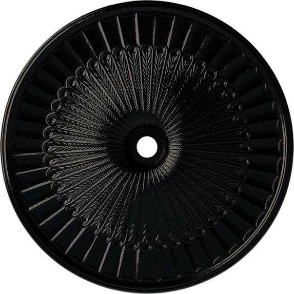 51"OD x 3 5/8"ID x 3 3/8"P Galveston Ceiling Medallion (Fits Canopies up to 5 7/8"), Hand-Painted Black Pearl