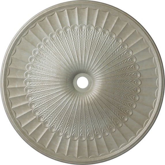 51"OD x 3 5/8"ID x 3 3/8"P Galveston Ceiling Medallion (Fits Canopies up to 5 7/8"), Hand-Painted Flash Gold