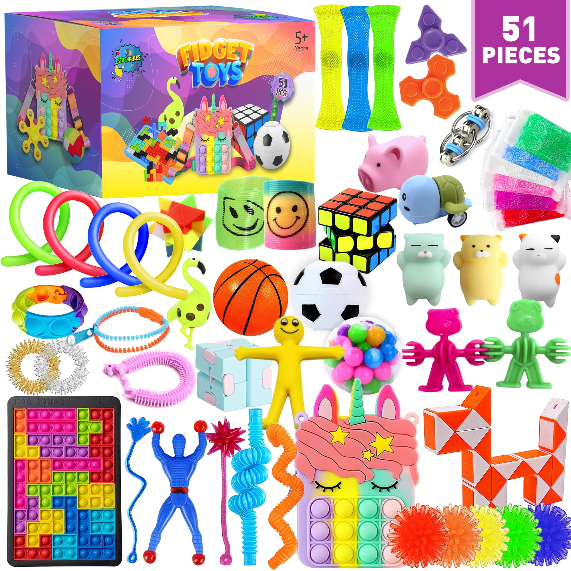 51 Pcs Fidget Toys Pack Popits Fidgets Set Classroom Prizes Party Favors Sensory Autism Autistic ADHD Bulk Pop Spinners Figet Cubes Rings More d1fc1bc2 e2c9 4a9e 8eb9 393222f61319.3a1c4b38659823ec9ea1f2bc7947af45