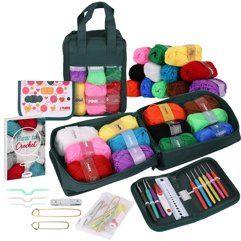 Acrylic Crochet Kit for Beginners Premium Crochet Starter Kit for Adults  Bundle 