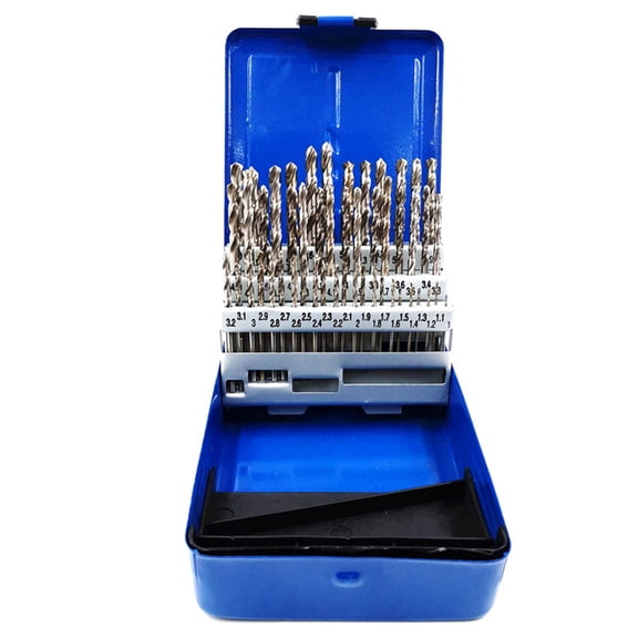 51 Pieces of Straight Shank Twist Drill Set for Die Steel /Copper /Aluminum /Die Steel Twist Drill Hand Tools